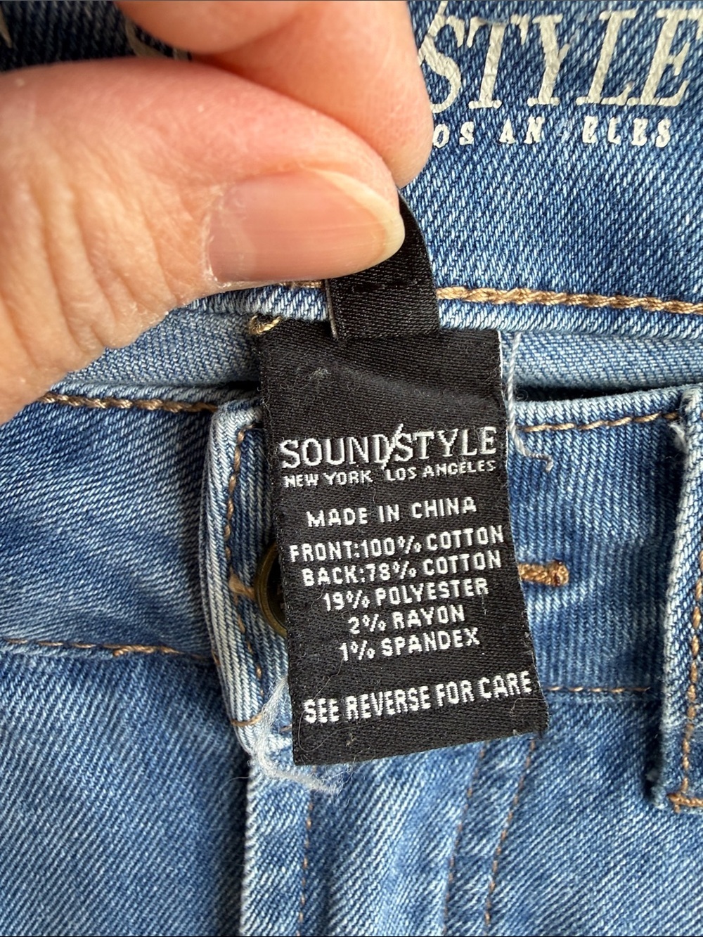 High-Rise Light Blue Distressed Women's Jeans - Picture 7 of 13